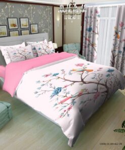سرویس لحاف روتختی طرح درخت و پرنده مدل مینیاتور