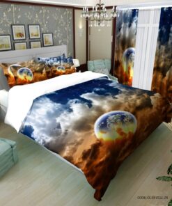 سرویس روتختی سه بعدی دو نفره و یک نفره طرح ماه کامل در ابر