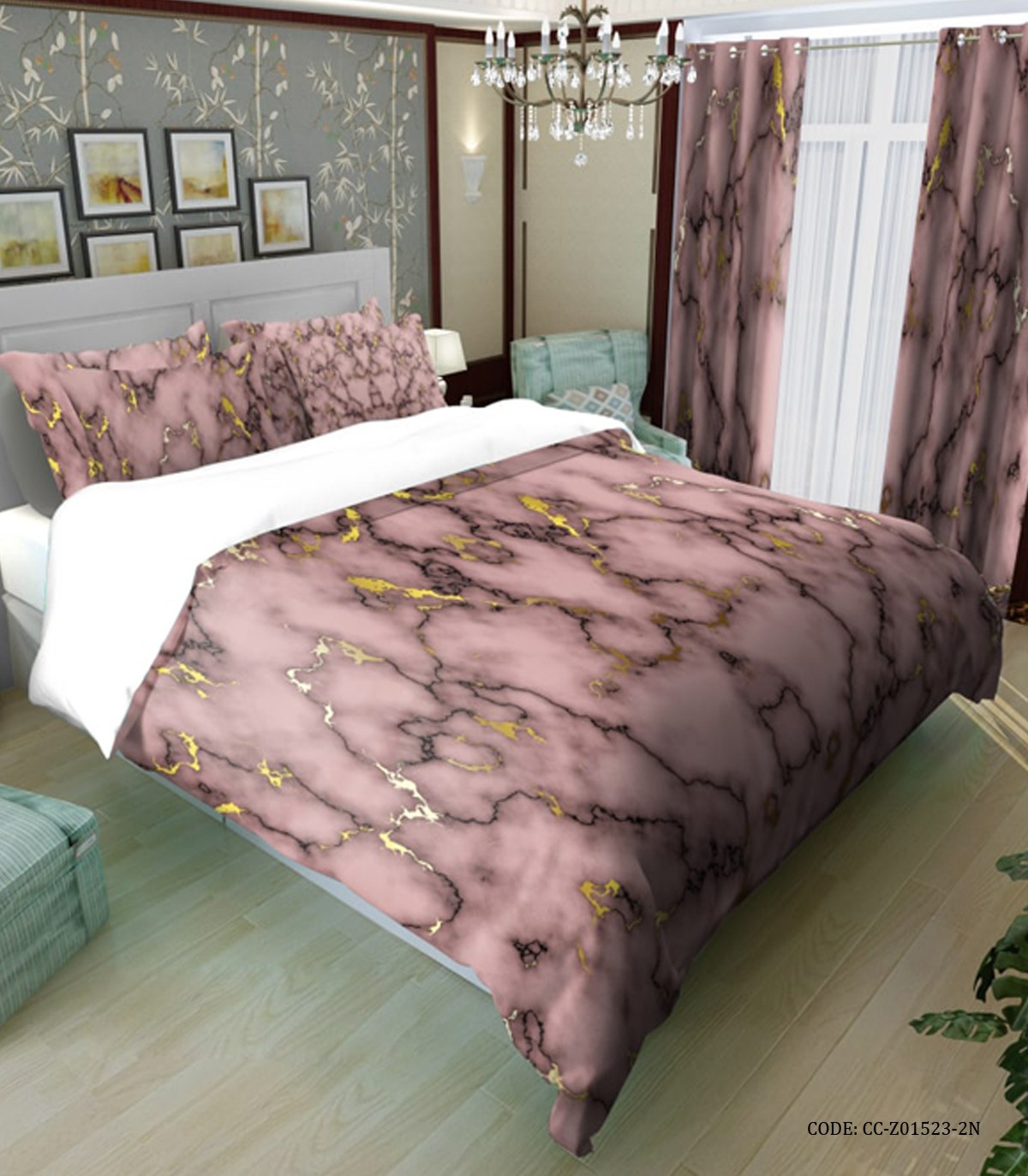 روتختی دو نفره و یک نفره طرح مرمر صورتی مدل سایا