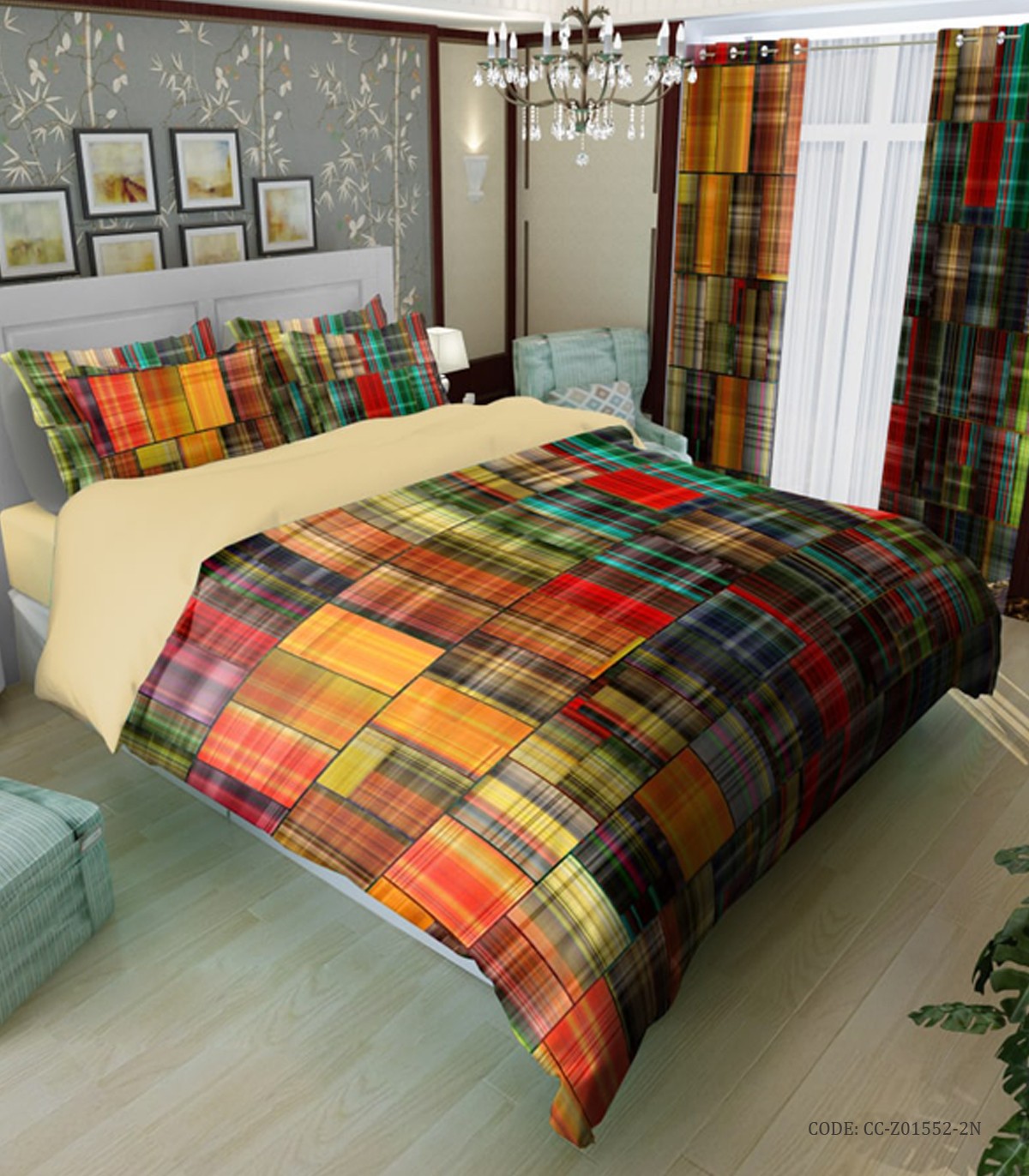 سرویس روتختی شطرنجی چهارخونه و راه راه رنگی