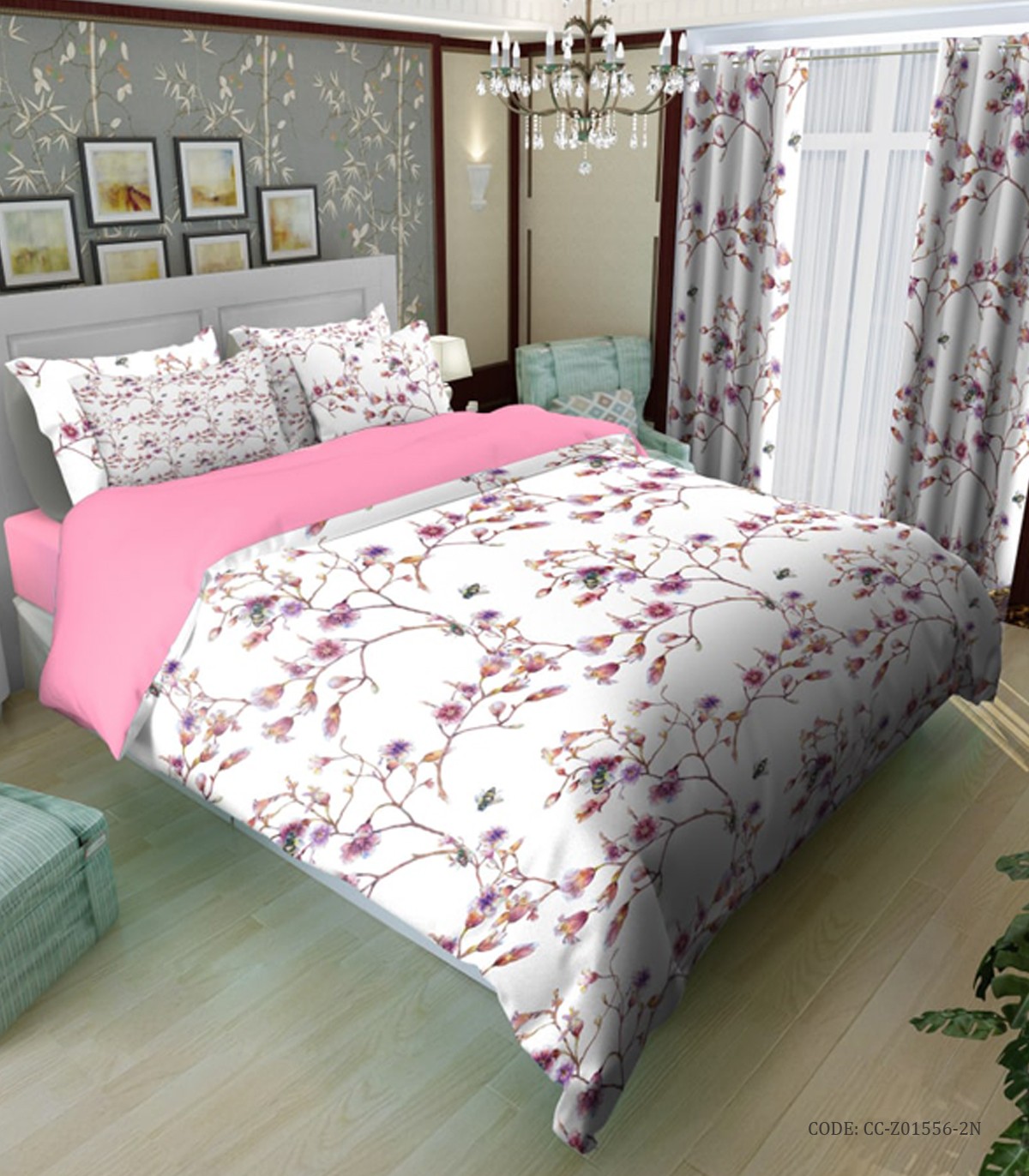 لحاف روتختی دو نفره و یک نفره طرح گل مدل سلینا