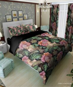 روتختی طرح هاوایی طرح زن با تاج گل های هاوایی برگ انجیری