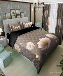 سرویس روتختی نسکافه ای گل دار مدل شانلی