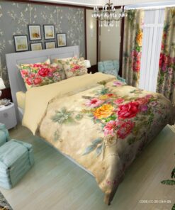 سرویس روتختی دو نفره و یک نفره طرح گل مدل گیوا