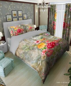 سرویس روتختی طوسی گل دار مدل آنیا