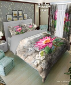 سرویس روتختی طوسی گل دار مدل آرینا