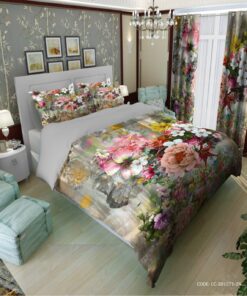 سرویس روتختی طوسی گل دار مدل ساوان