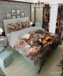 سرویس روتختی طوسی گل دار مدل سوران