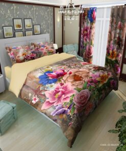 سرویس روتختی دو نفره و یک نفره طرح گل مدل سیران