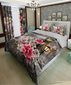 سرویس روتختی طوسی گل دار مدل آرتیما