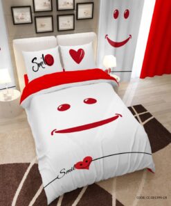 روتختی کودک ساده دخترانه و پسرانه طرح لبخند قرمز