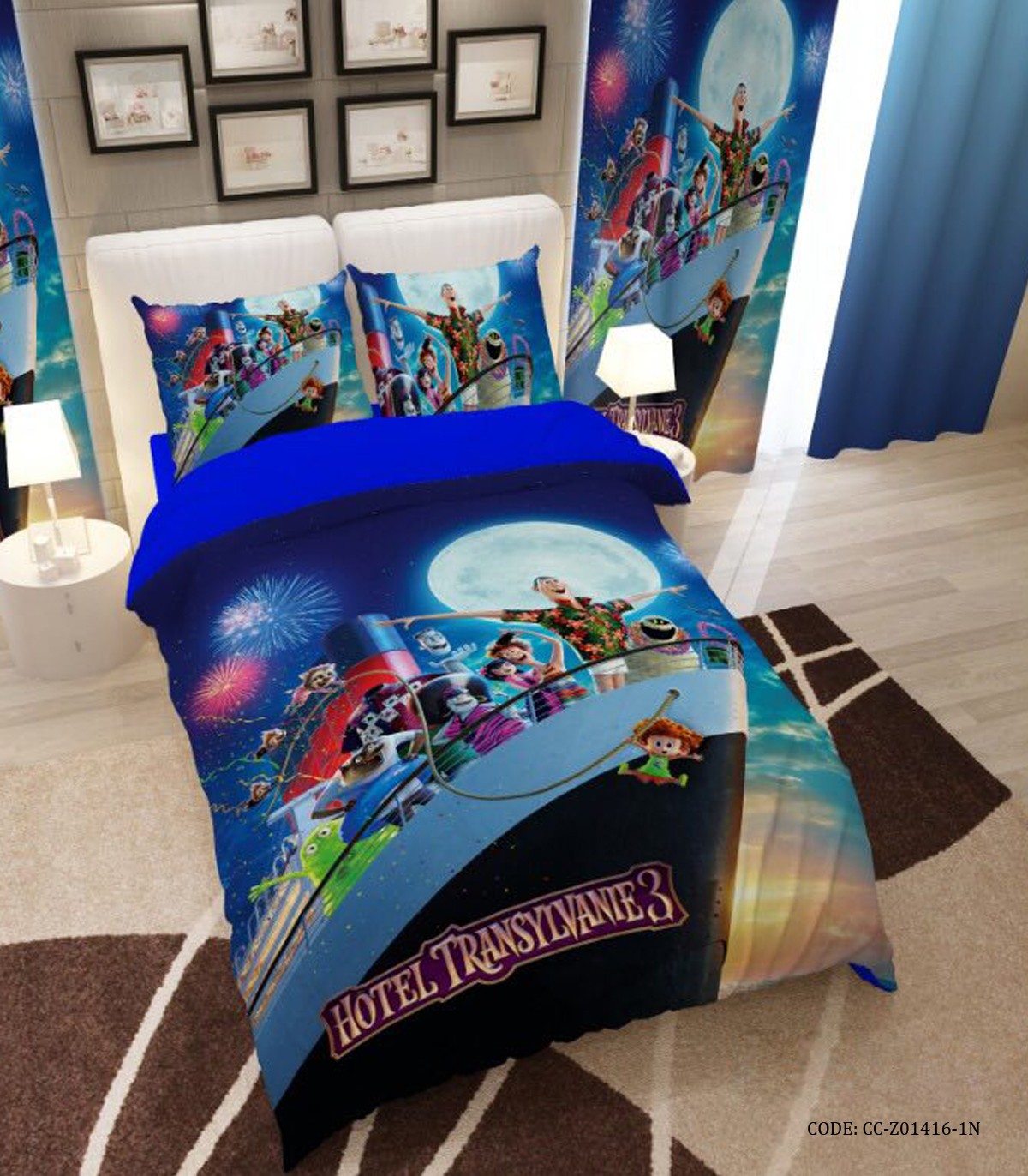 روتختی کودک دخترانه و پسرانه با لحاف دوخت دار Hotel Transelvania 3
