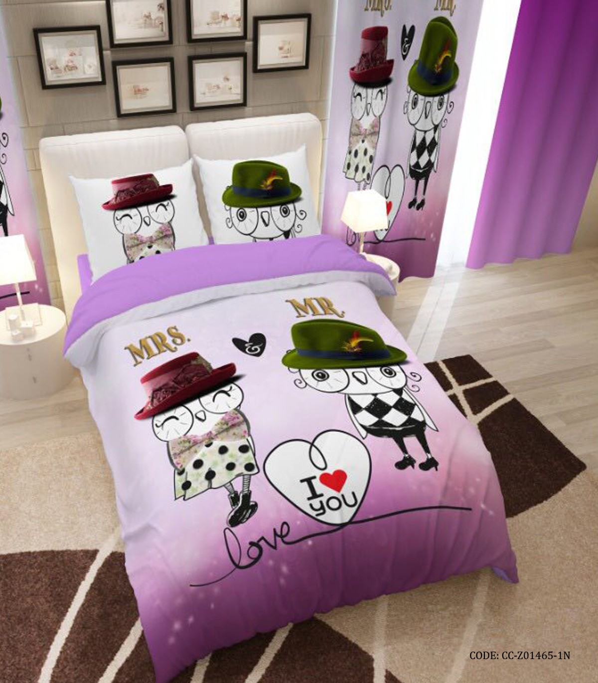 روتختی دخترانه طرح مرد و زن مدل I Love You