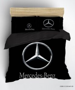 سرویس لحاف روتختی پسرانه مشکی طرح آرم بنز