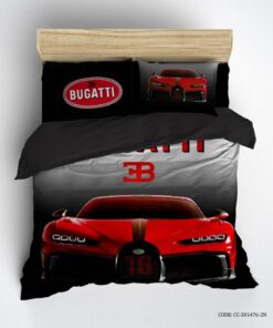 روتختی پسرانه مشکی قرمز طرح ماشین بوگاتی BUGATTI