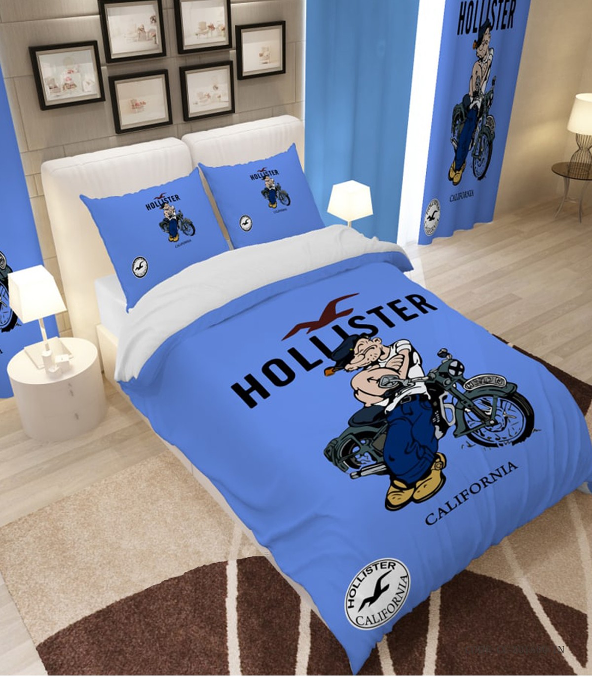 روتختی پسرانه طرح ملوان زبل و برند HOLLISTER