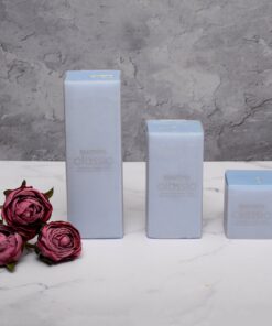 شمع مکعبی 7 سانتی گژک مجموعه سه عددی