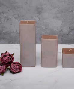 شمع مکعبی 7 سانتی گژک مجموعه سه عددی