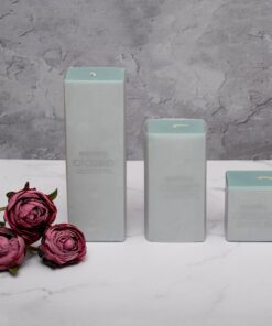 شمع مکعبی 7 سانتی گژک مجموعه سه عددی