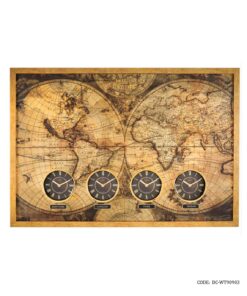 ساعت دیواری چوبی هتلی چندزمانه مدل ELIO