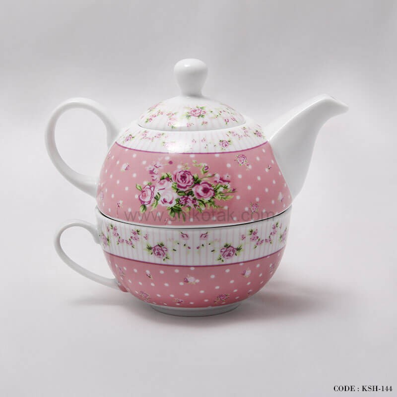 ست چای خوری یک نفره آنجل صورتی