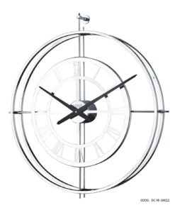 ساعت دیواری مدرن گرد فلزی لوتوس مدل HEINRICH سیلور