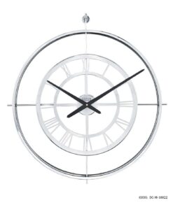 ساعت دیواری مدرن گرد فلزی لوتوس مدل HEINRICH سیلور