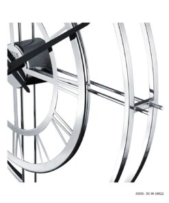 ساعت دیواری مدرن گرد فلزی لوتوس مدل HEINRICH سیلور