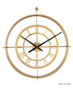 ساعت دیواری مدرن گرد فلزی لوتوس مدل HEINRICH طلایی