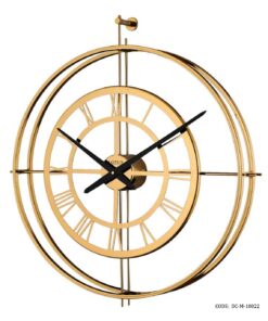 ساعت دیواری مدرن گرد فلزی لوتوس مدل HEINRICH طلایی