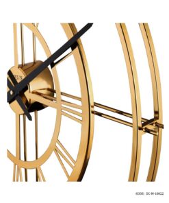 ساعت دیواری مدرن گرد فلزی لوتوس مدل HEINRICH طلایی