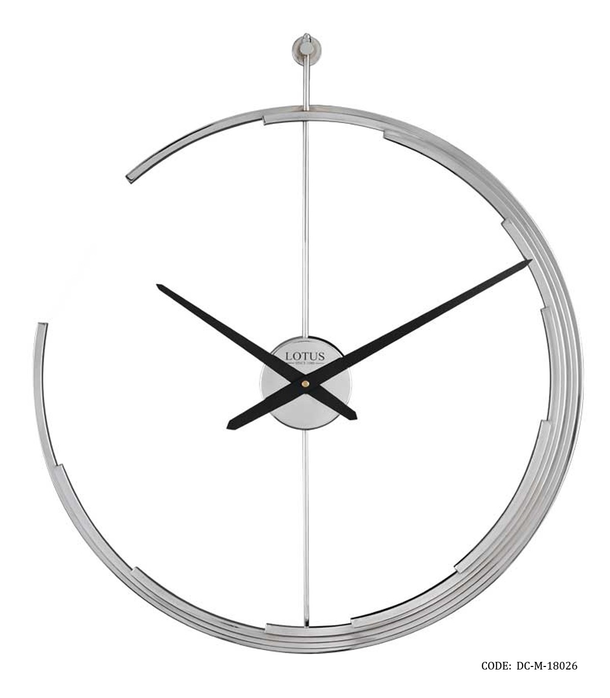 ساعت دیواری مدرن فلزی لوتوس مدل KARL سیلور