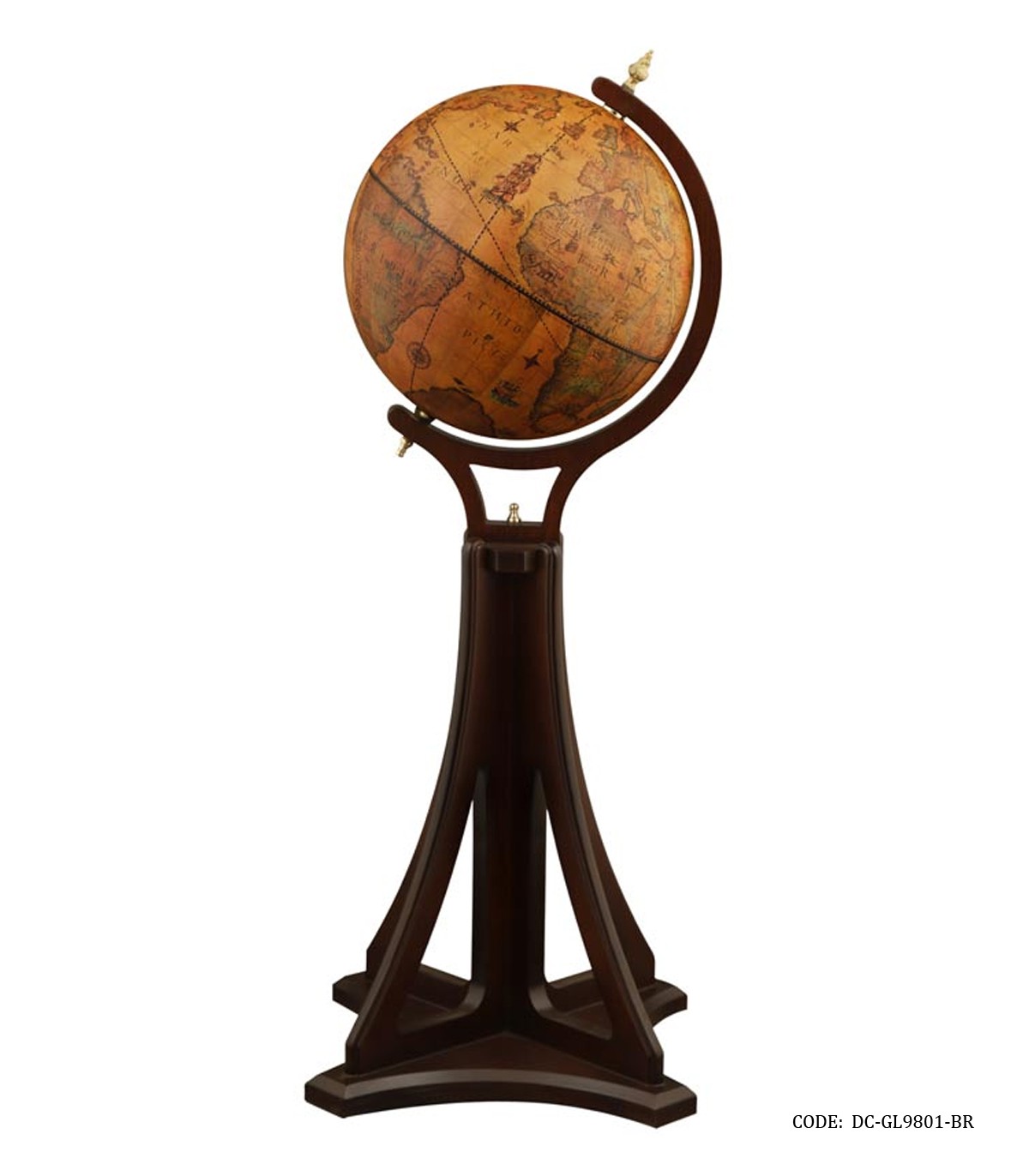 کره زمین چرخشی قهوه ای مدل DORIAN
