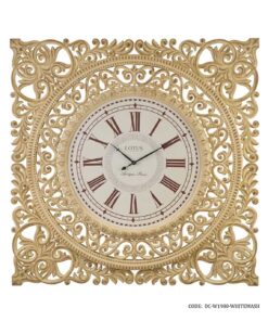 ساعت دیواری چوبی بزرگ لوتوس مدل WHITEWASH