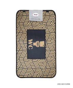 پادری دستشویی زمینه مشکی نسکافه ای طرح WC مدل دلتا