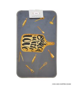 فرش جلو سینک ظرفشویی طوسی مدل Bake With Love