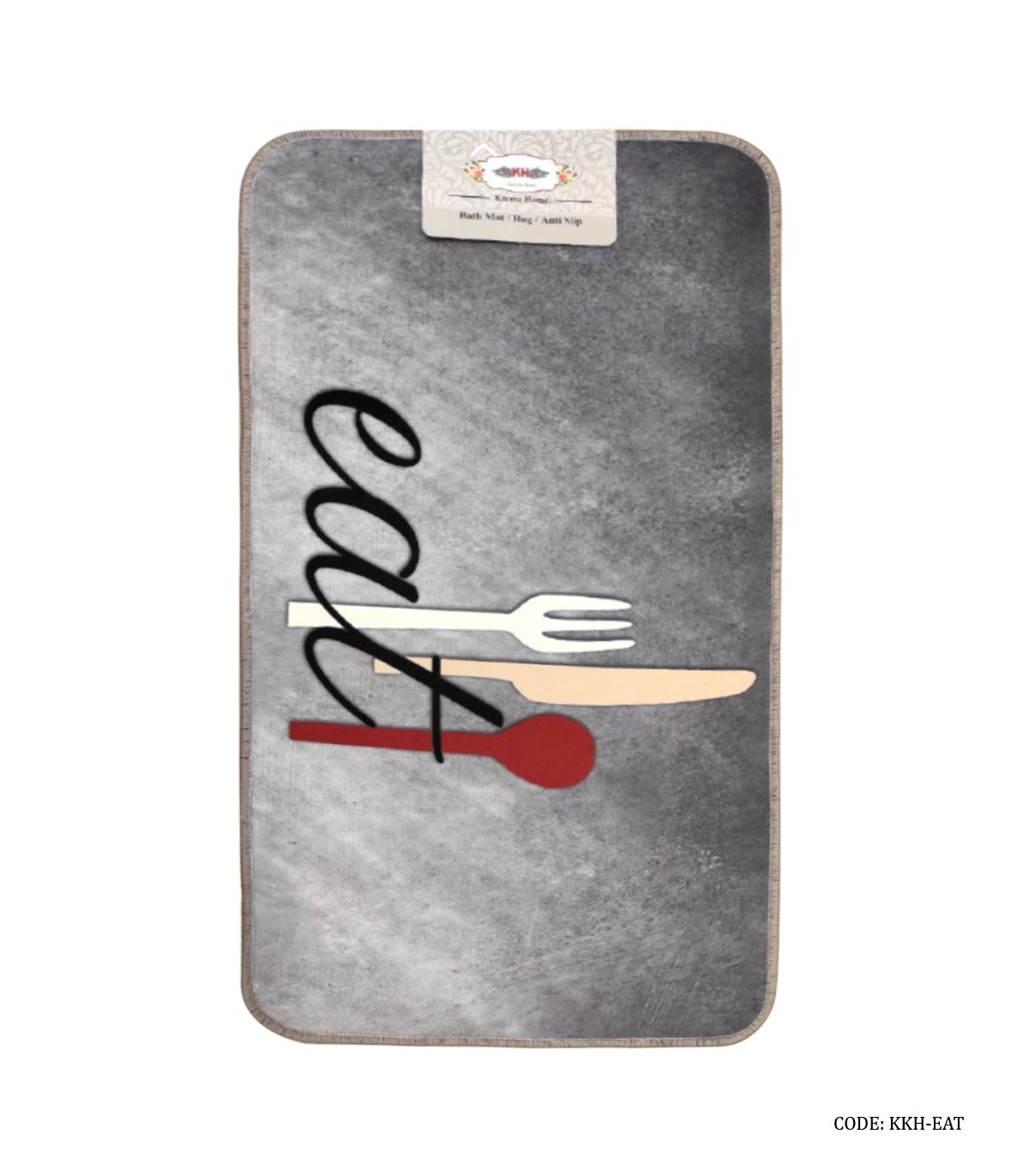 فرشینه آشپزخانه جلو سینکی طرح قاشق و چنگال مدل eat