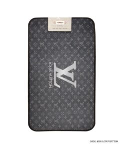 فرشینه طوسی جلو سیک ظرفشویی آشپزخانه طرح برند لویی ویتون