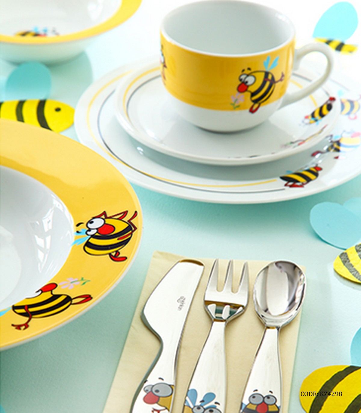 سرویس چینی غذا خوری کودک زرین طرح بامبل بی