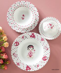 سرویس غذای کودک زرین طرح New Born صورتی