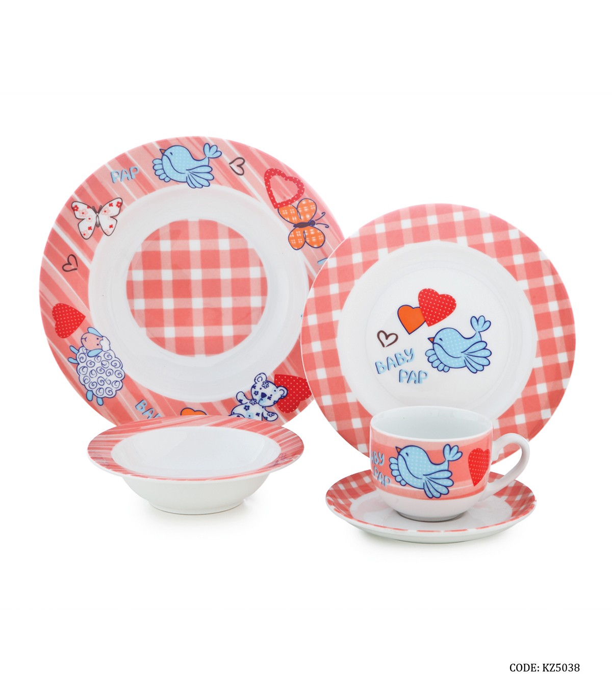 سرویس چینی کودک زرین طرح بیبی پپ