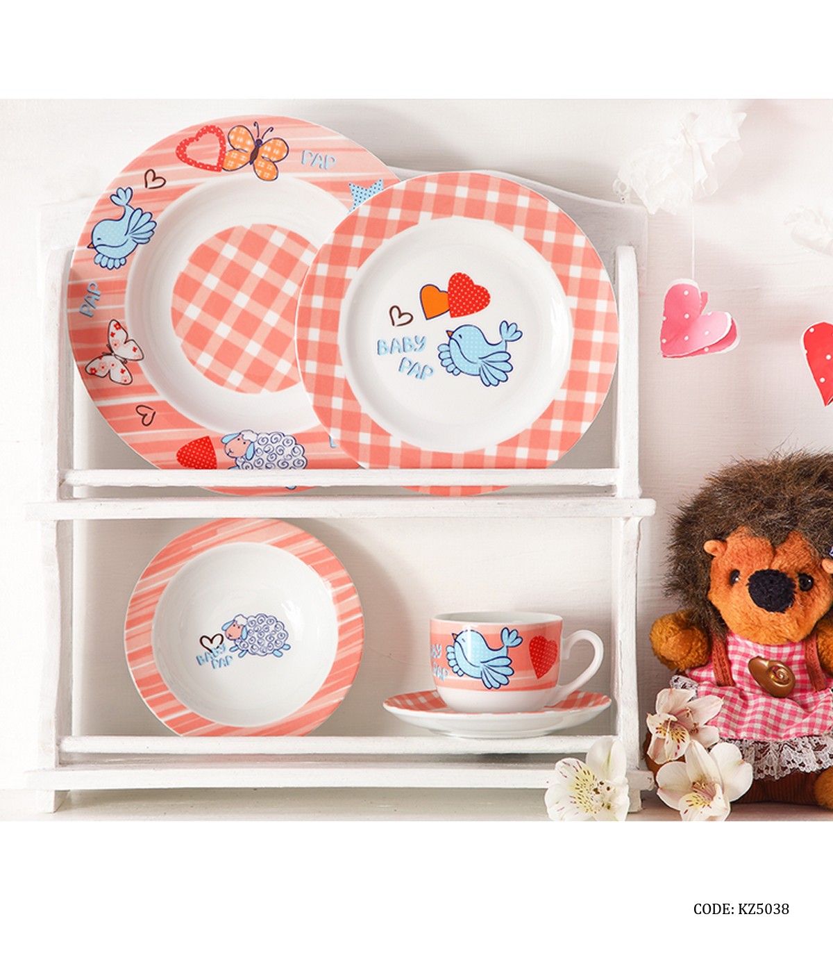 سرویس چینی کودک زرین طرح بیبی پپ