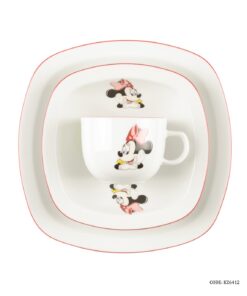سرویس چینی غذا خوری کودک زرین طرح میکی موس مربع