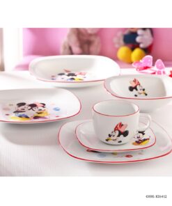 سرویس چینی غذا خوری کودک زرین طرح میکی موس مربع
