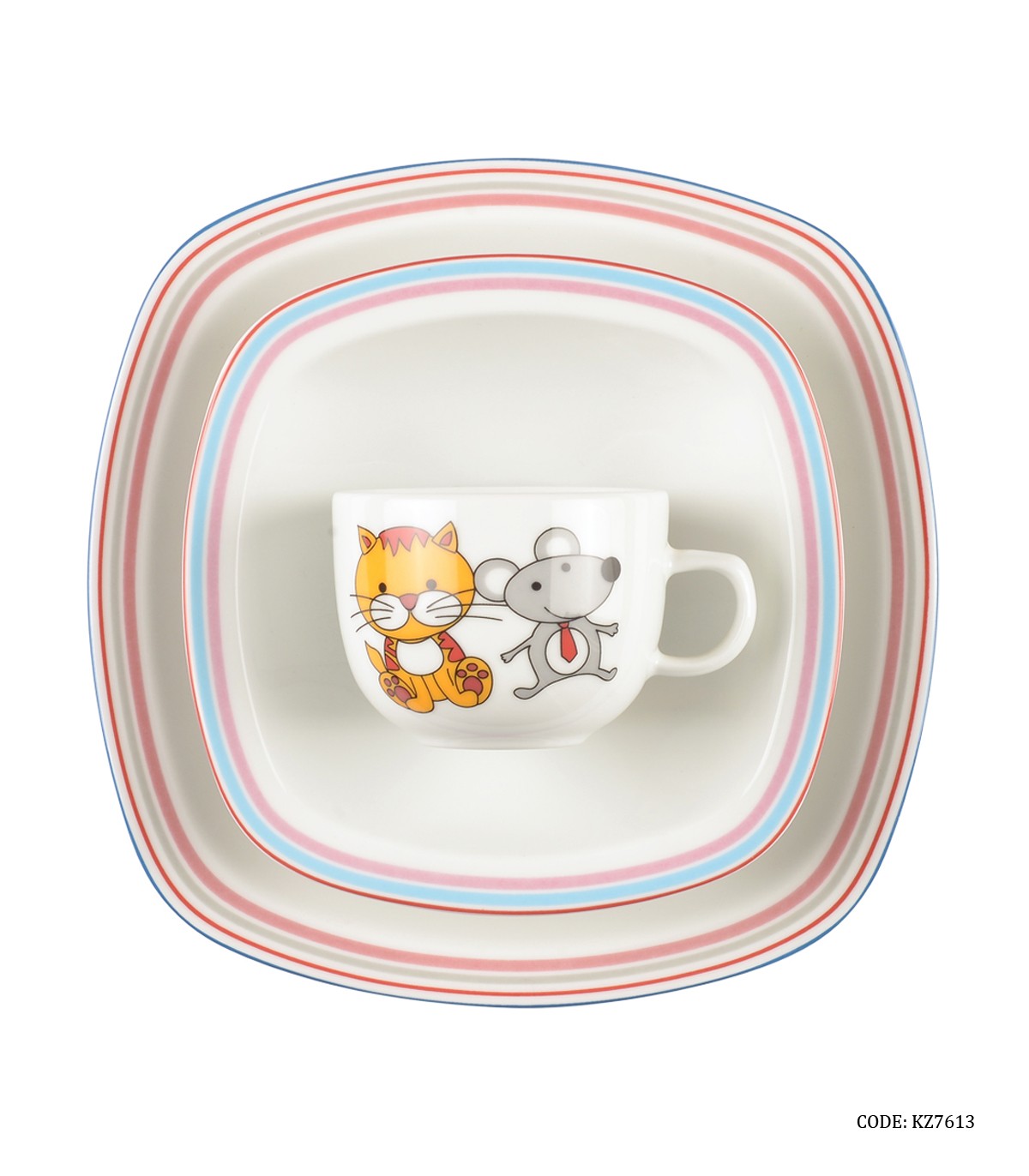 سرویس غذا خوری 5 پارچه کودک زرین طرح رابیت