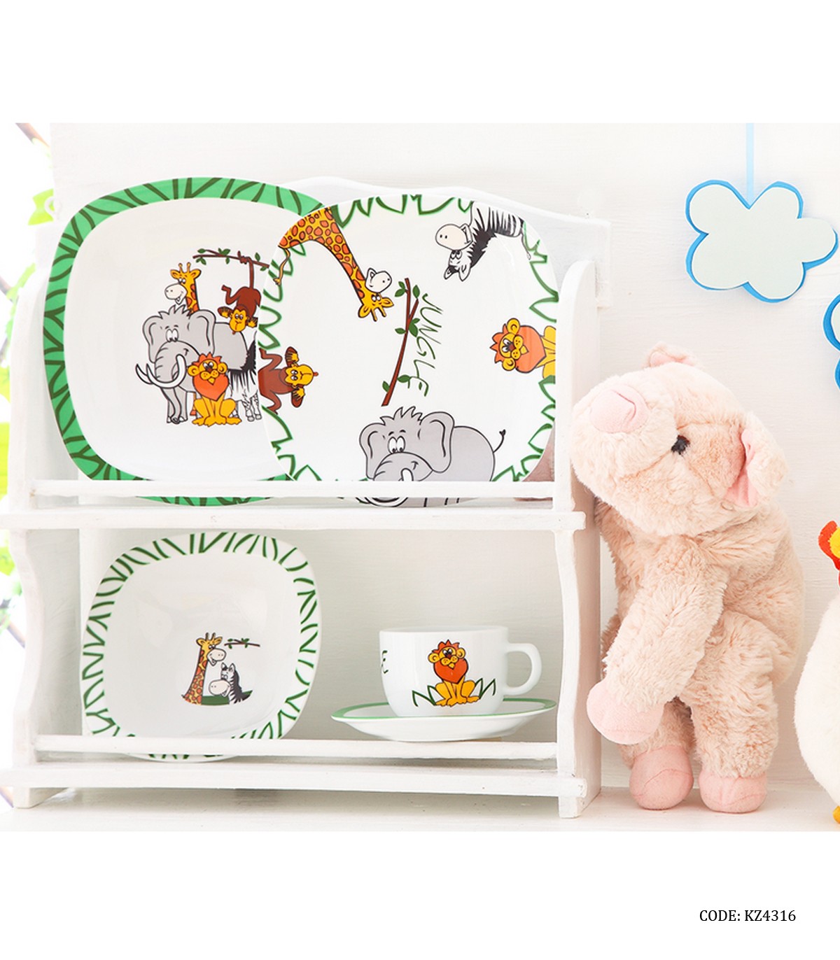 سرویس غذا خوری کودک زرین طرح جنگل