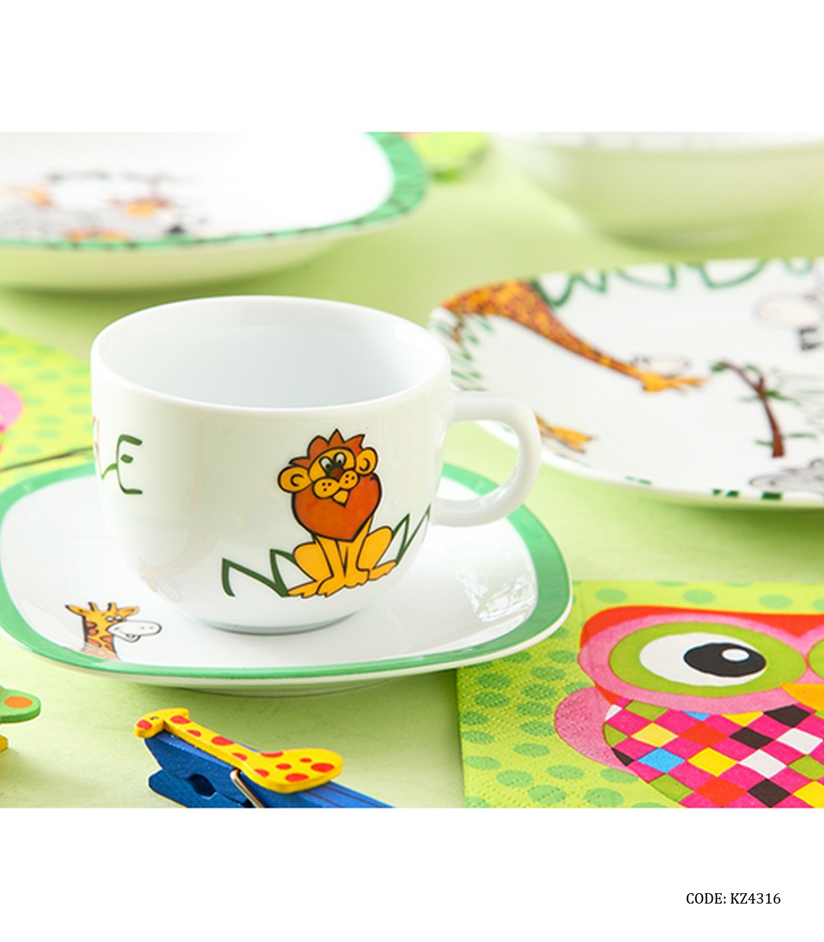 سرویس غذا خوری کودک زرین طرح جنگل