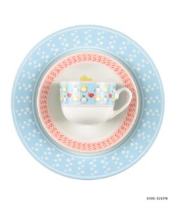 ظرف غذای کودک چینی زرین طرح پریا آبی و صورتی