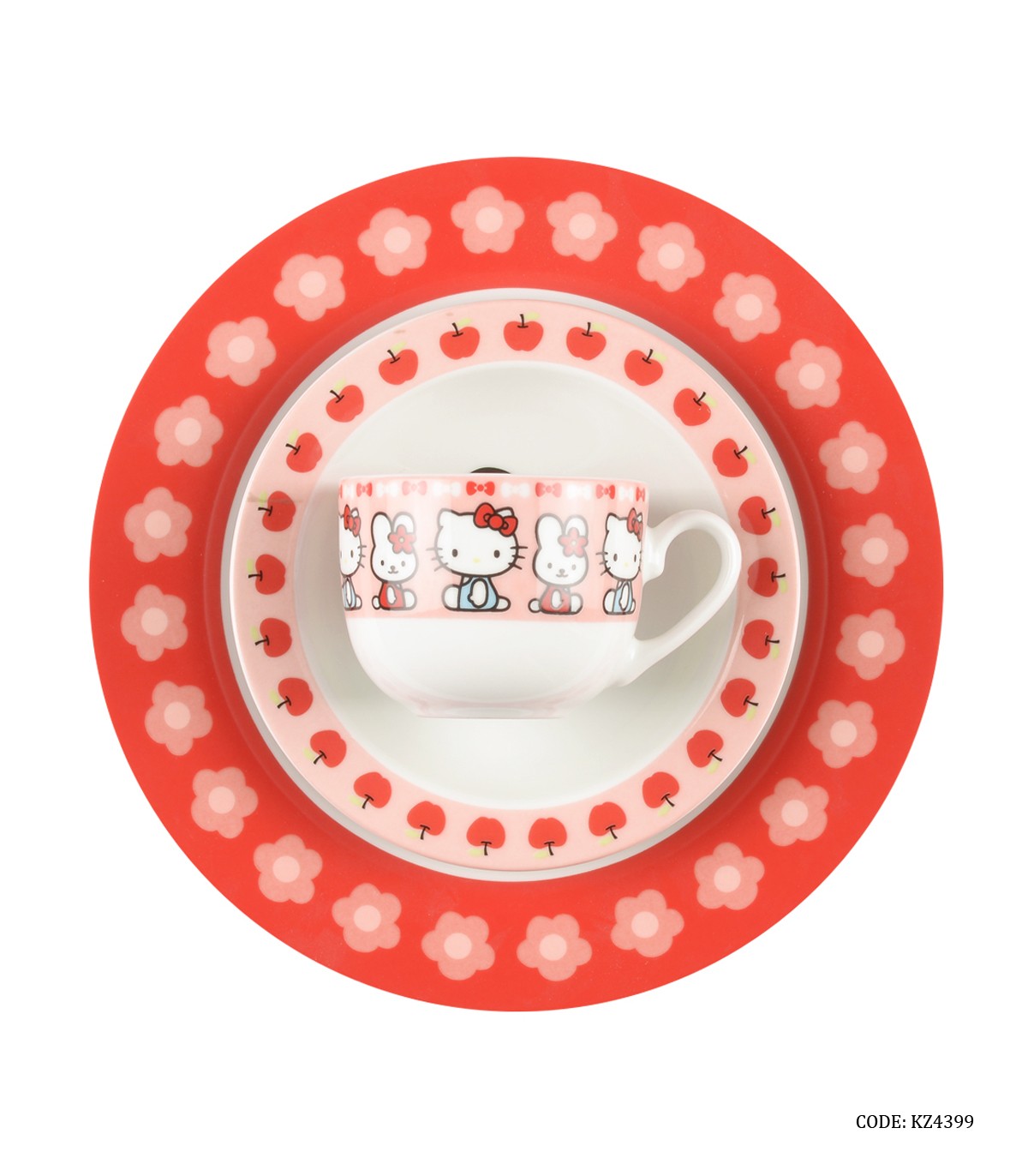 سرویس غذا خوری چینی کودک زرین طرح کیتی