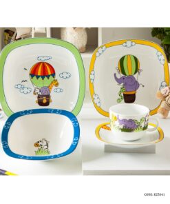 ست ظروف چینی غذا خوری کودک طرح ساوانا